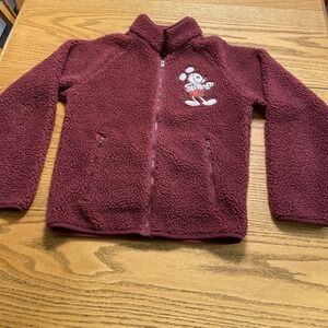 Disney Jacket Adult LG Mickey Mouse Fleece Mousewear Embroidered Park